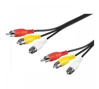 Goobay Cable AV 3x RCA Macho/Macho 2m Negro