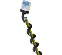 goobay - Cable CAT 6A delgado/Cable de red RJ45 CAT 6A ultraflexible U/FTP CU/Cable Ethernet con conectores cortos / 10 Gbit/s LSZH, protección contra dobladuras/negro, 0.25m, 74316