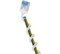 goobay - Cable CAT 6A delgado/Cable de red RJ45 CAT 6A ultraflexible U/FTP CU/Cable Ethernet con conectores cortos / 10 Gbit/s LSZH, protección contra dobladuras/blanco, 1m, 74332