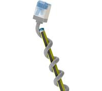 goobay - Cable CAT 6A delgado/Cable de red RJ45 CAT 6A ultraflexible U/FTP CU/Cable Ethernet con conectores cortos / 10 Gbit/s LSZH, protección contra dobladuras/gris, 10m, 74312
