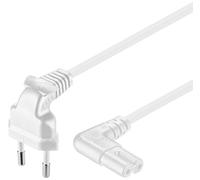 Goobay - Cable CEE 7/16 / IEC 60320 C7, 1 m, Color blanco