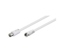 Goobay Cable Coaxial Antena a Conector F Macho/Macho 1.5m Blanco