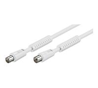 Goobay Cable Coaxial Antena con Ferrita 1.5m Blanco