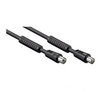 Goobay Cable Coaxial Antena con Ferrita 1.5m Negro