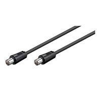 Goobay Cable Coaxial Antena para TV Macho/Macho 1.5m Negro