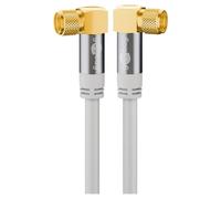 Goobay Cable Coaxial HiEnd 90° Ángulo 5m Antena Flexible Blanco