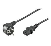 Goobay cable de alimentación 1,5 m contacto de tierra C13 negro [En ángulo, 250V]