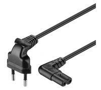 Goobay Cable de Alimentación Acodado IEC-320/C7 50cm Negro