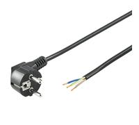 Goobay Cable de Alimentación Eléctrico CEE7 Macho a Bornes 5m Negro