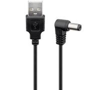 Goobay 55158 cable de transmisión negro 1 m usb a 5.5 x 2.1 mm