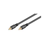 Goobay Cable de Audio 2 m RCA Negro - Cables de Audio (RCA, 2 m, Negro)