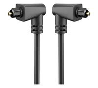 Goobay Cable de Audio Óptico Acodado Toslink Macho/Macho 1m Negro