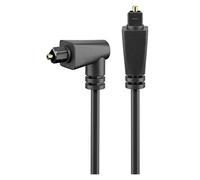 Goobay Cable de Audio Óptico Extremo Angulado Toslink Macho/Macho 1m Negro