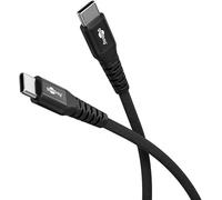 Goobay Cable de Carga Rápida USB-C 60W / 3m / Textil Flexible / 480 Mbits / Supersuave / Compatible Con Samsung, Google Pixel, Xiaomi / Tipo C / Negro / 73955