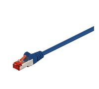 Wentronic Cat 6-100 SSTP PIMF Blue 1m - Cable de Red (1m, Macho/Macho, Azul, 4x2xAWG 27/7 CU EIA/Tia 568 PVC)