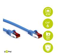 Goobay Cable de conexión CAT 6 de 2 m, S/FTP (PiMF), azul