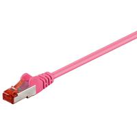 Goobay Cable de conexión CAT 6 de 2 m, S/FTP (PiMF), magenta