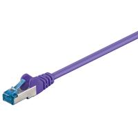Goobay Cable de conexión CAT 6A de 1 m, S/FTP (PiMF), violeta