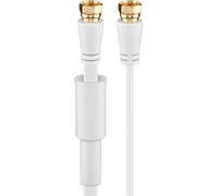 Goobay - cable de conexión satélite plano/cable coaxial/cable tv ext