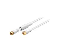 Goobay - Cable de conexión satélite plano/cable coaxial/cable TV extrafino/conector F dorado (Quick) a conector F (Quick) / doble apantallado / 80 dB / 1,5m, 67287