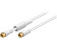 Goobay - Cable de conexión satélite plano/cable coaxial/cable TV extrafino/conector F dorado (Quick) a conector F (Quick) / doble apantallado / 80 dB / 7,5m, 67297