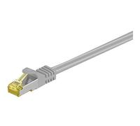 Goobay Cable de conexión RJ45 de 1 m CAT 6A S/FTP (PiMF), 500 MHz, con cable bruto CAT 7, gris LSZH libre de halógenos, cobre