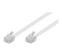 Goobay Cable de Teléfono RJ11 6P4C Macho/Macho 10m Blanco