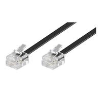 Goobay Cable de Teléfono RJ11 Macho/Macho 15m Negro 6P4C M-M 15 M Negro