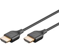 goobay Cable delgado HDMI 2.1 con Ethernet, 2 metros, Ultra HD hasta 8K/60Hz a 48 Gbit/s, soporte 3D y HDR, HDCP 2.2, ARC, CEC, protección contra torceduras, 75299