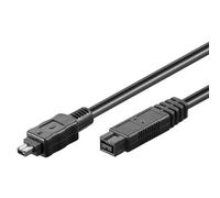 Goobay Cable FireWire 800 9-Pin a FireWire 400 4-Pin Macho/Macho 1.8m Negro