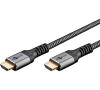 goobay Cable HDMI 2.1 Ultra Alta Velocidad con Ethernet, 48 Gbit/s, carcasa de aluminio, 5 m