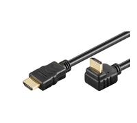 Goobay Cable HDMI 270° de alta velocidad de 1 m con Ethernet, - 4K (3840x2160), 3D, angular, negro