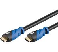 Goobay Cable HDMI de alta velocidad premium de 0,5 m con Ethernet, 4K (2160p), 18 Gb/s, contactos chapados en oro