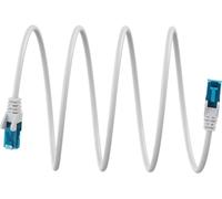 Goobay cable lan ultraflexible de 3 m, cat 6a, u/utp, blanco, revestim