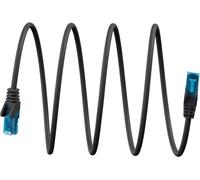 Goobay cable lan ultraflexible de 3 m, cat 6a, u/utp, negro, conductor