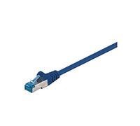 Goobay - Cable Patch Cat 6A S/FTP PiMF, Cable de Red 500 MHz, Cable LAN, Cable de Internet de Cobre Libre de halógenos, Conector RJ 45, Azul, 1m, 93677
