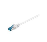 Goobay - Cable patch CAT 6A S/FTP PiMF, Cable de red 500 MHz, Cable LAN, Cable de Internet de cobre libre de halógenos, Conector RJ 45, blanco, 15m, 94159