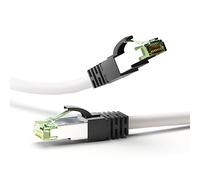 Goobay - Cable patch cat8.1 Cable S/FTP (PiMF), color blanco, 1 metro