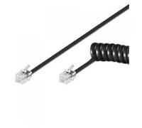 Goobay Cable Telefónico en Espiral de 4 hilos RJ10 4m Negro