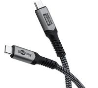 Goobay cable usb 4 de carga rápida usb-c de 240 vatios, 40 gbps/compa