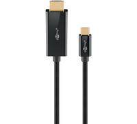 goobay Cable USB C a HDMI 2.0 - Conector chapado en oro, resoluciones Ultra HD hasta 4K @ 60 Hz, adaptador USB-C a HDMI para ordenador portátil, PS5, Xbox, Apple TV 4K, accesorios de TV - 2m - 75697