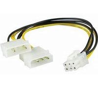CABLE ALIMENTACION VGA AUXILIAR 2x5.25 A PCIE 6PIN