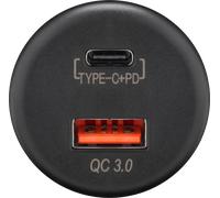 Goobay cargador dual usb integrado 12v/24v con tecnología de carga rápida