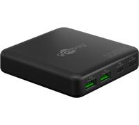 Goobay cargador multipuerto usb-c pd gan 100 w, 2x puertos usb-c(power
