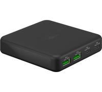 goobay Cargador multipuerto USB-C PD GAN 65 W, 2X Puertos C(Power Delivery) y 2X Puertos A (Quick Charge 3.0), estación de Carga rápida con 4 entradas, Compatible con MacBook, iPhone, Samsung