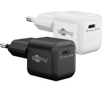 Goobay cargador usb-c pd gan 20 w nano, compacto y rápido, power deli