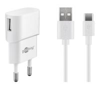 Goobay Cargador USB Tipo C 1A 1m Blanco