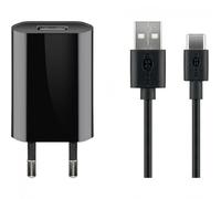 Goobay Cargador USB Tipo C 1A 1m Negro