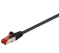 Goobay CAT 6-100 SSTP PIMF Black 1m Negro - Cable de red (1 m, RJ-45, RJ-45, Negro)