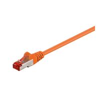 Goobay CAT 6 PK S/FTP LAN/cable de red, naranja, 3m